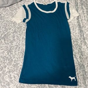 xsmall blue PINK tee
